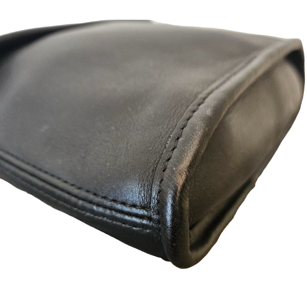 😊SOLD😊 Coach Vintage Tango Flap Black Leather with Nickel Hardware - Picture 11 of 13